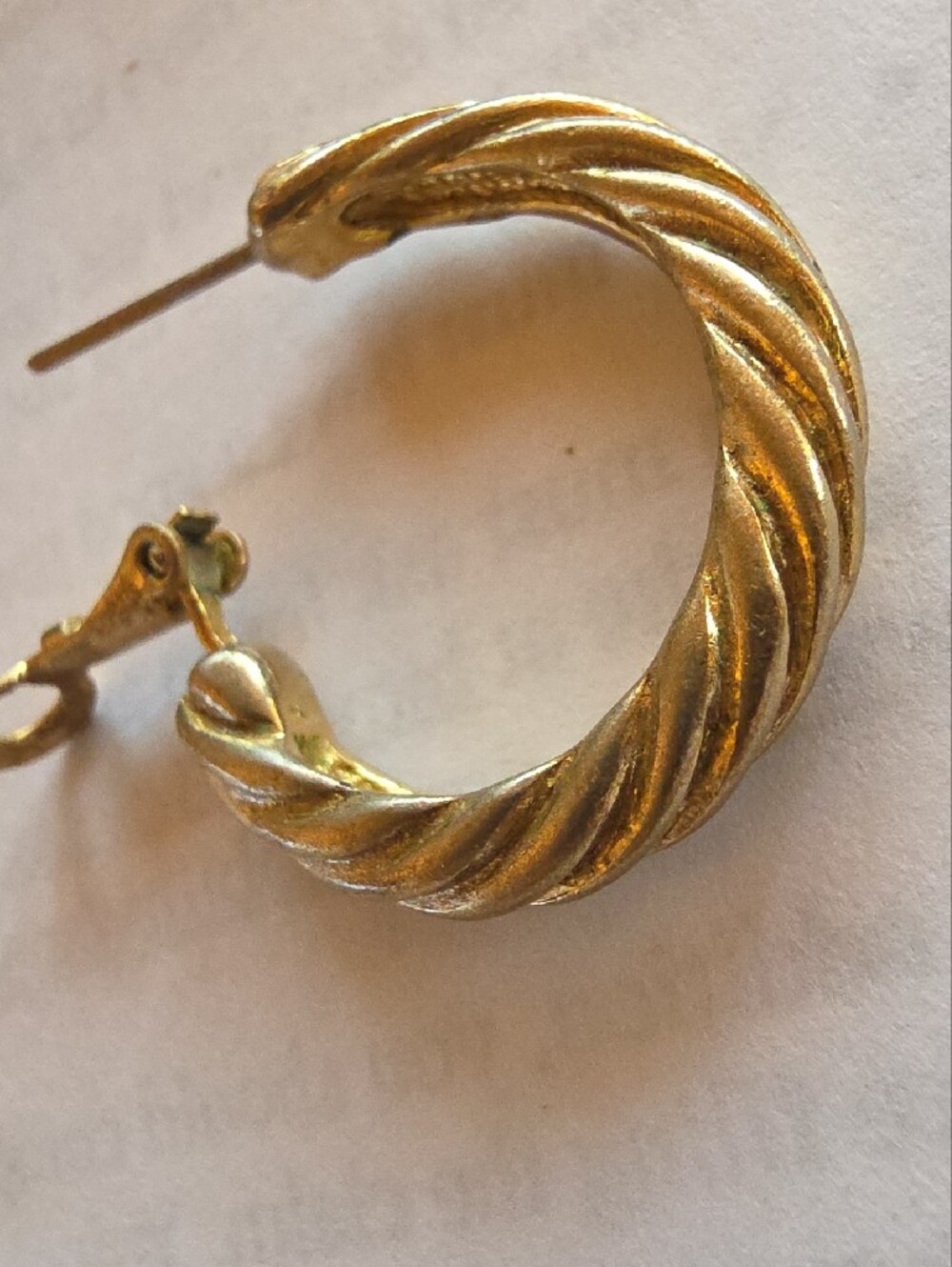 Gold-Tone Twisted Hoop Earrings - Women's Jewelry
